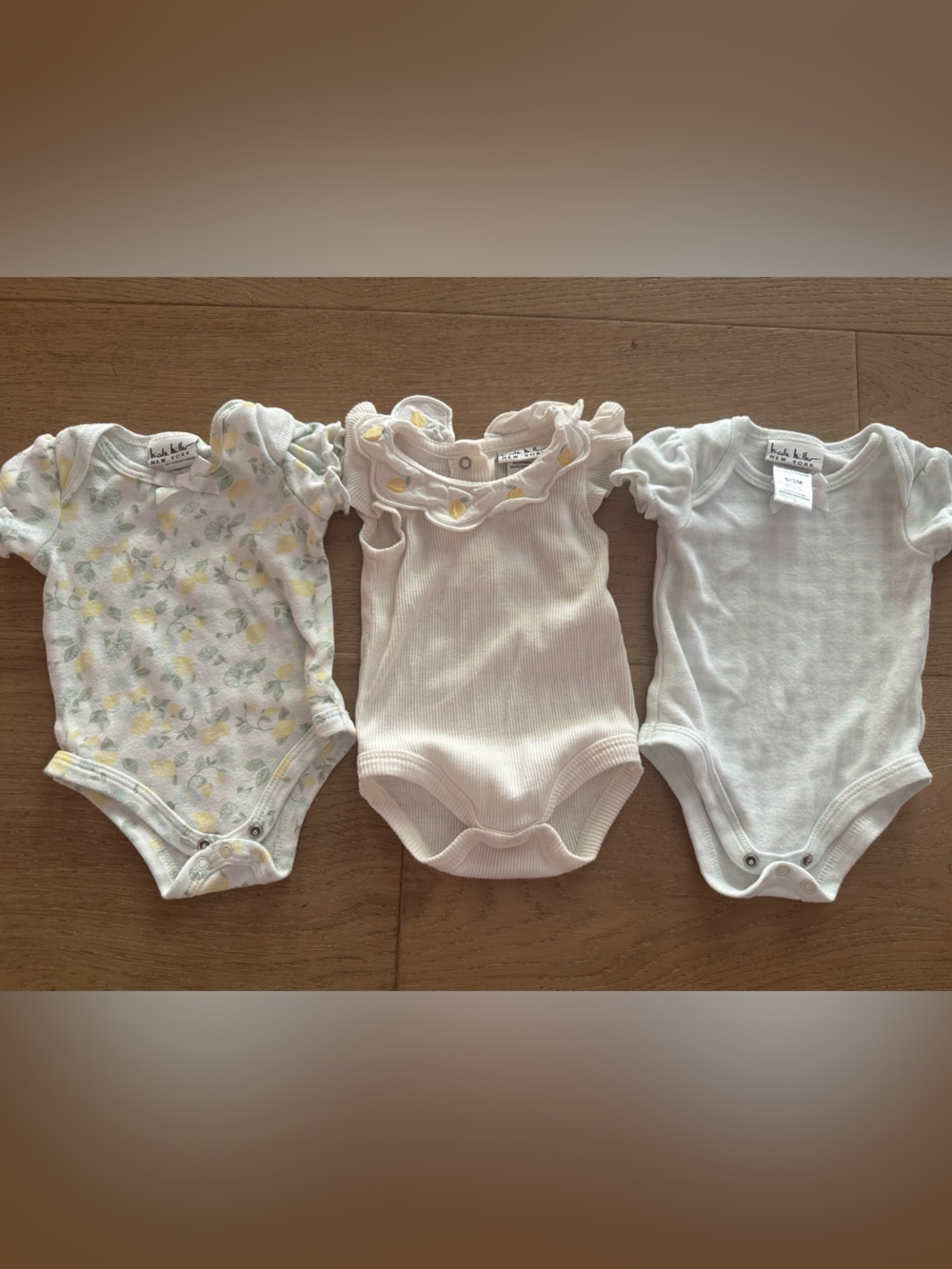 3x Nicole Miller Baby Short Sleeve One-Pieces - Sz 0-3